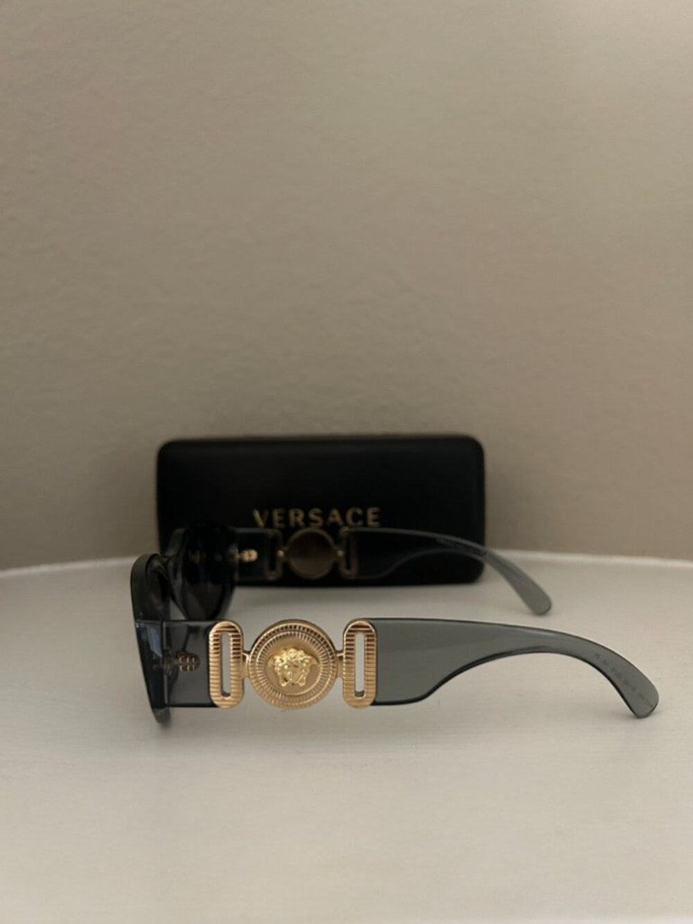 Versace Medusa Biggie Sunglasses VE4361 311/6G Transparent Grey/Grey-Silver